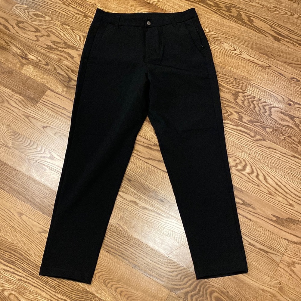 Mens Lululemon M5439S Commission Pant slim black athletic workwear casual crop